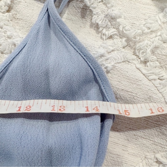 ✨FLYNN SKYE Wrap Maxi Dress Blue V-neck open Front‎ XS - Picture 9 of 12